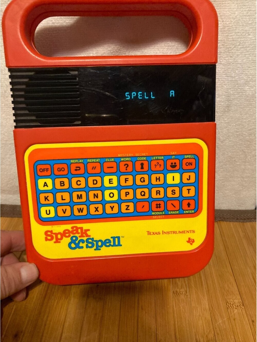 Texas Instruments Speak & Spell Vintage Electronic Learning Toy Red Yellow